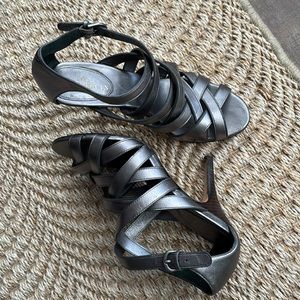 Cole Haan Women's Metallic Leather Strappy Heels Size 6.5